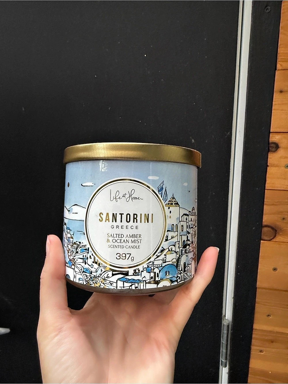 Santorini Greece 3-Wick Candle